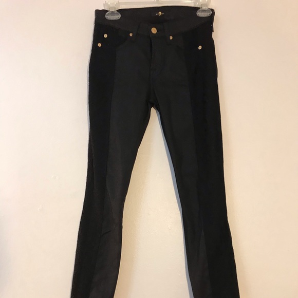 7 For All Mankind Lace Stripe Stretch Jean - Picture 3 of 5